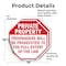 Signmission Private Property Trespassers Will B, 18 inch X 18 inch, Vinyl Decal, 2PK OC-D-2PACK-18-144 - alternate 3