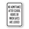 Signmission No Admittance After School Hours Or When Gates Are Aluminum, 18" H, A-1824-25110 A-1824-25110 - alternate 1