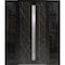 Vdomdoors Aluminum Door with Hidden Handle Hiddex 0155 Natural Noir Entry Steel Metal Modern Painted W12+36+1 HIDDEX0155EXD-NOIR-W12+36+12xH80-RH-I - alternate 1
