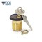 Ecs Hardware Durable Prem Mortise Cylinder, 1-1/2 in, Keyed Alike w/Ring, Schlage SC1 Keyway, US10B, Dark Oxidized Sa ECSH-MC04-10B-SC1-KA10 - alternate 2
