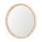 Homeroots 30" Brown Solid Wood Round Accent Mirror 607306 - alternate 4