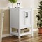 Flash Furniture Vega 24in. Vanity w/Sink, Soft Close Doors & Open Shelf, Carrara Marble, Black Hardware, Wht/Wht FS-VEGA24-WH-HDBLK-GG - alternate 6