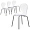 Leisuremod Modern Oyster Transparent Side Dining Side Chair with Black Base in Clear, 4PK OCB-17CL4 - alternate 1