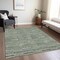 Homeroots 9' X 12' Olive Green And Gray Striped Washable Indoor Outdoor Area Rug 587918 - alternate 8