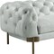Homeroots 96" Light Slate Gray Top Grain Leather Sofa With Gold Legs 491346 - alternate 4