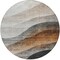 Homeroots 8' Khaki Black And Terra Cotta Round Abstract Washable Indoor Outdoor Area Rug 605827 - alternate 7