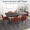 Leisuremod Servos Dining Side Chair with Upholstered Faux Leather Seat and Powder Coated Iron Frame, Bordeaux SCBL-22BOR - alternate 7