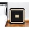 Homeroots 26" Black and Gold Two Drawer Faux Crystal Bling Wood Nightstand 564649 - alternate 1