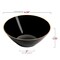 Smarty Had A Party 6 oz. Black with Gold Rim Organic Round Disposable Plastic Dessert Bowls (120 Bowls), 120PK 936-BG-CASE - alternate 9