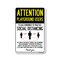 Signmission PSA Playground Users Practice Social Distancing 10in X 7in Peel N Stick Wall Graphic, RD-710-25413 OS-NS-RD-710-25413 - alternate 1