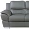 Homeroots 85" Gray Leather Sofa With Silver Legs 329483 - alternate 6