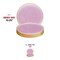 Smarty Had A Party 10.25" Clear Pink with Gold Rim Hammered Glass Disposable Plastic Dinner Plates, 120PK 8860-PG-CASE - alternate 7