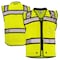 Dome75 Hi-Vis Heavy Duty Safety Vest MD Class ANSI/ISEA 107-2020 Class 2 , Reinforced Front Zipper 1 OV6124 - alternate 1