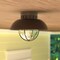 Vaxcel Harwich Bronze Coastal Barn Dome Outdoor Flush Mount Ceiling Light Clear Glass T0143 - alternate 6