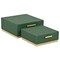 Homeroots Set of Two Green And Gold Striped Square Nesting Storage Boxes With Lids, 2PK 712927 - alternate 8
