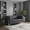 Homeroots 69in Gray And Silver Italian Leather Loveseat 477574 - alternate 2