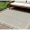 Homeroots 9' X 12' Gray And Silver Striped Washable Indoor Outdoor Area Rug 610472 - alternate 1