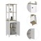 Homeroots 16" White And Natural Wood Freestanding Single Door Bathroom Vanity 479918 - alternate 1