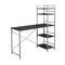 Homeroots 47" Dark Brown and Silver Computer Desk 333399 - alternate 1