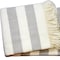 Homeroots Cream and Gray Slanted Stripe Fringed Throw Blanket 475715 - alternate 4