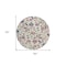 Homeroots 8' Linen Pink And Denim Blue Round Floral Washable Indoor Outdoor Area Rug 597826 - alternate 5