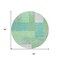 Homeroots 8' Sage Mint Green Teal Blue And Ivory Round Geometric Washable Indoor Outdoor Area Rug 612384 - alternate 4