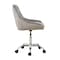 Homeroots Gray Tufted Velvet Swivel Adjustable Height Office Desk Chair 527312 - alternate 7
