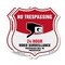 Signmission No Trespassing Shield Sign 24 Hour Video, 18 inch X 18 inch, Plastic Sign, 2PK SHI-P-2PACK-18-420 - alternate 1