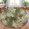 Homeroots 8' Brown And Beige Round Abstract Washable Indoor Outdoor Area Rug 630671 - alternate 1