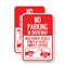 Signmission No Parking in Driveway Unauthorized Vehicles Towed, 18'' X 24'' 2 Signs, Heavy Gauge Aluminum, 2PK A-1824-2PACK-23722 - alternate 1