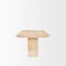 Homeroots 94" Beige Solid Wood and Marble Trestle Base Dining Table 722714 - alternate 6