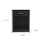 Homeroots 22" Black Wood One Drawer Nightstand 479974 - alternate 4