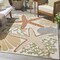Homeroots 6' X 9' Ivory Orange And Blue Indoor Outdoor Area Rug 527630 - alternate 7