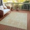 Homeroots 9' X 12' Gold Damask Washable Indoor Outdoor Area Rug 607702 - alternate 5