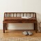 Homeroots 43in Beige and Brown Boucle and Solid Wood Upholstered Bench 723433 - alternate 6