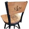 Holland Bar Stool Co 30" Blk Wrinkle Louisiana-Monroe Swivel Bar Stool, Laser Engraved Back L03830BWMedMplALA-MonMedMpl - alternate 1