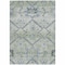 Homeroots 10' X 14' Artichoke Green Denim Blue And Silver Floral Washable Indoor Outdoor Area Rug 588857 - alternate 5