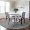 Homeroots 8' White And Black Round Geometric Washable Indoor Outdoor Area Rug 612162 - alternate 5