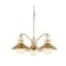 Jonathan Y Colin 3-Light 22" Adjustable Iron/Glass Retro Hurricane LED Pendant, Brass Gold JYL6122A - alternate 1