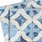 Homeroots 7" x 7" Blue Vinyl Arabesque Peel And Stick Removable Tiles 628707 - alternate 5