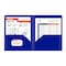 C-Line Products 8-1/2" x 11" Blue Two-Pocket Heavyweight Poly Portfolio Folder, 25EA/BX, 6BX/CT 33955-BX - alternate 2