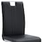 Homeroots Set of Four Black and Silver Faux Leather and Metal Dining Side Chairs, 4PK 719655 - alternate 4