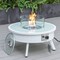 Leisuremod Walbrooke Modern White Patio Conversation With Square Fire Pit With Slats Design & Tank Holder, Red WWS-27-20-57-31-R - alternate 8