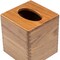 Homeroots Traditional Solid Teak Square Tissue Box Cover 475837 - alternate 4
