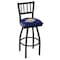 Holland Bar Stool Co 30" Blk Wrinkle Marquette Swivel Bar Stool, Jailhouse Back L01830Mrqtte - alternate 1