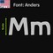 Aacc Self-Adhesive Vinyl Letter: m, Scale: 9 cm. Color: Silver Font: Anders by, 4PK AACC-Anders-lm-Silver-M9x4 - alternate 1