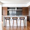 Armen Living Sonia 26" Counter Height Swivel Gray Faux Leather and Walnut Wood Bar Stool LCSOBAGRWA26 - alternate 8