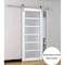 Sartodoors Sturdy Barn Door Frosted Glass White 28x96 Solid Core Modern Interior VEREGIO7602BD-S-WS-2896 - alternate 1