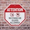 Signmission Attention No Food or Glass Allowed, 6 inch X 6 inch, Plastic Sign, 2PK OC-P-2PACK-6-19 - alternate 4