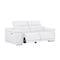Homeroots 80in White and Silver Leather Power Reclining Loveseat 643821 - alternate 6